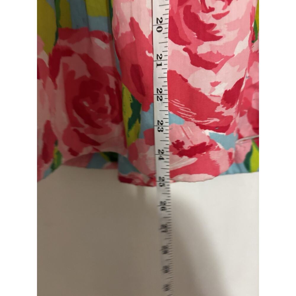 Lilly Pulitzer Dress 0 Orange Floral Fit & Flare Mini Pocket Cocktail - Picture 4 of 9